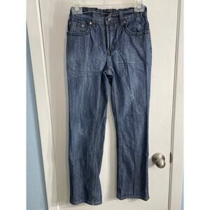 Helix Jeans Boys Size 14 Slim Boot Embroidered Adjustable Waist Skater Grunge